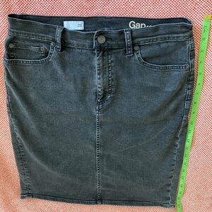 Faded Black Jean Skirt